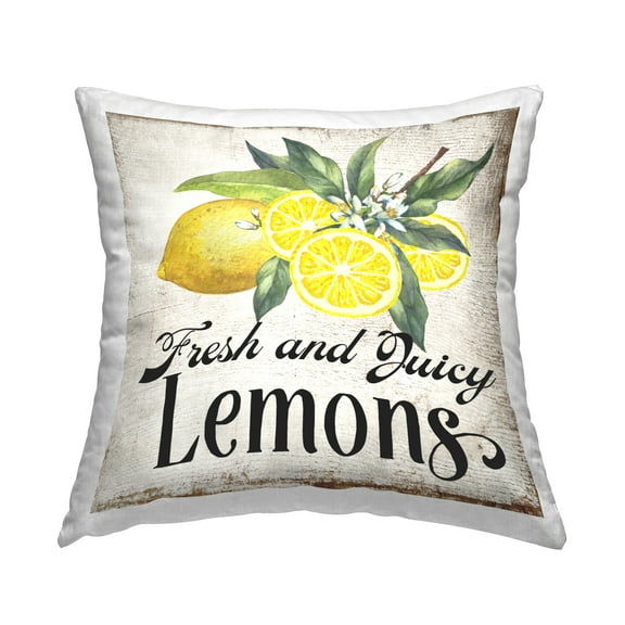 Stupell Industries Fresh & Juicy Lemons Decorative Printed Throw Pillow Design by Creatif Belle.