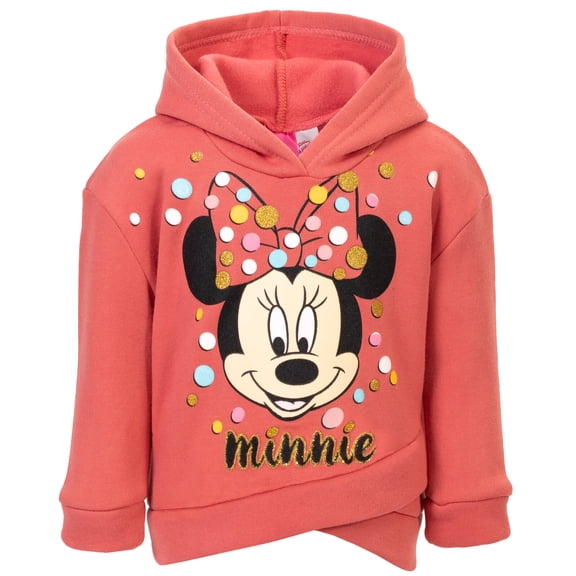 Disney Minnie Mouse Big Girls' 2-Piece Fleece Hoodie and Leggings Set Rose Black
