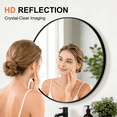 thumbnail image 6 of Mavora Max 26” Round Bathroom Mirror for Wall 2 pack Wall Mounted Vanity Mirror, Black, 6 of 8