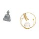 thumbnail image 5 of Escultura De Bola De Cristal De Mono Y Buda, Estatua En Miniatura, Adorno Para Hotel, Patio, Pasillo, Chimenea, Dormitorio, Sala De Estar Y Oficina., 5 of 8