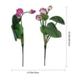 thumbnail image 4 of 2 piezas/paquete de flores artificiales de loto falsas, adorno de flores de seda para decoración del hogar, tiendas, fiestas, festivales (morado), 4 of 7