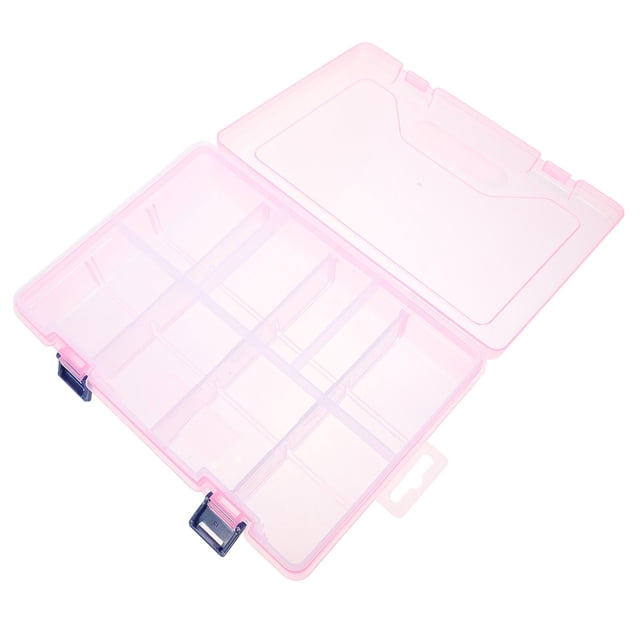 IDEANATEGRATE Caja Plástica Transparente Con Divisores Para Almacenar Materiales De Manualidades Y Joyería