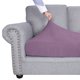 thumbnail image 5 of Cojín de sofá de felpa suave para 4 personas, color lila claro, tela elástica, tamaño 230-280 cm, peso 500 g, incluye 1 asiento de sofá., 5 of 6