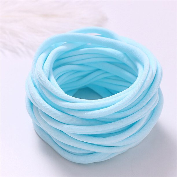 10 unids/lote de diadema de nailon para niña, accesorios para el cabello DIY, banda elástica para la cabeza, tocados de moda para niños, turbante para bebé Deng Xun unisex