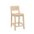 thumbnail image 3 of Pemberly Row Saddle Seat Counter Stools Set of Two in Unfinished Rubberwood, 3 of 16