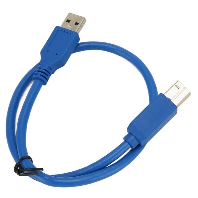 USB3.0 Print Cable, 5Gbps Easy To Store A Male To B Male Printer Cable Plug and Play 1.64ft Long for Data Transfer