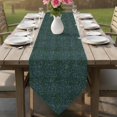 thumbnail image 6 of Forest Green Table Runner Linen Burlap Table Runner 70 Inches Long Farmhouse Vintage Green Solid Color Dresser Scarves for Kitchen Island Coffee Dining Room Party Wedding Holiday Decoration 13"x70", 6 of 8