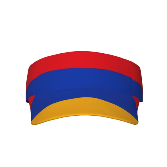 Armenian Flag Visor Hats Adjustable Beach Sun Visors Sports Outdoor Visor For Women Men
