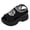 Black, variant on Rokment Vintage Flower Mesh Platform Wedge Walking Sandals for Women 2026 Summer Retro Comfortable Casual Elastic Knit Opent Toe Memory Foam Cushioned High Heels Dress Shoes Beige Size 6.5