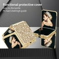 thumbnail image 5 of Dteck for Samsung Galaxy Z Flip 5 Case with Small Screen Protector, Z Flip 5 Glitter Case for Women Girls, Ultra Slim Plating Bumper Bling Shockproof Protective Cover for Samsung Galaxy Z Flip5,Gold, 5 of 6