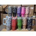 thumbnail image 1 of Taza térmica de acero inoxidable 304 con estampado de leopardo y asa de 40 oz para coche, con pajita, protección contra el frío, 1 of 6
