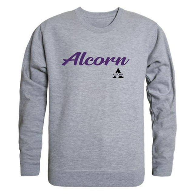 W Republic 556-261-HGY-04 Men Alcorn State Bravehawks Script Crew Fleece, Heather Grey - Extra Large