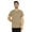 Beige, variant on Solid Short Sleeve Crewneck T-ShirtForMens Lightweight EverydayShirtsW/ Patch Pocket