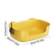 thumbnail image 3 of Your Holiday Plastic Cat Litter Tray Open Top Large Spill Proof Anti Kick Out High Sided One Piece Pet Supplies In Lemon Yellow Yellow, 3 of 6