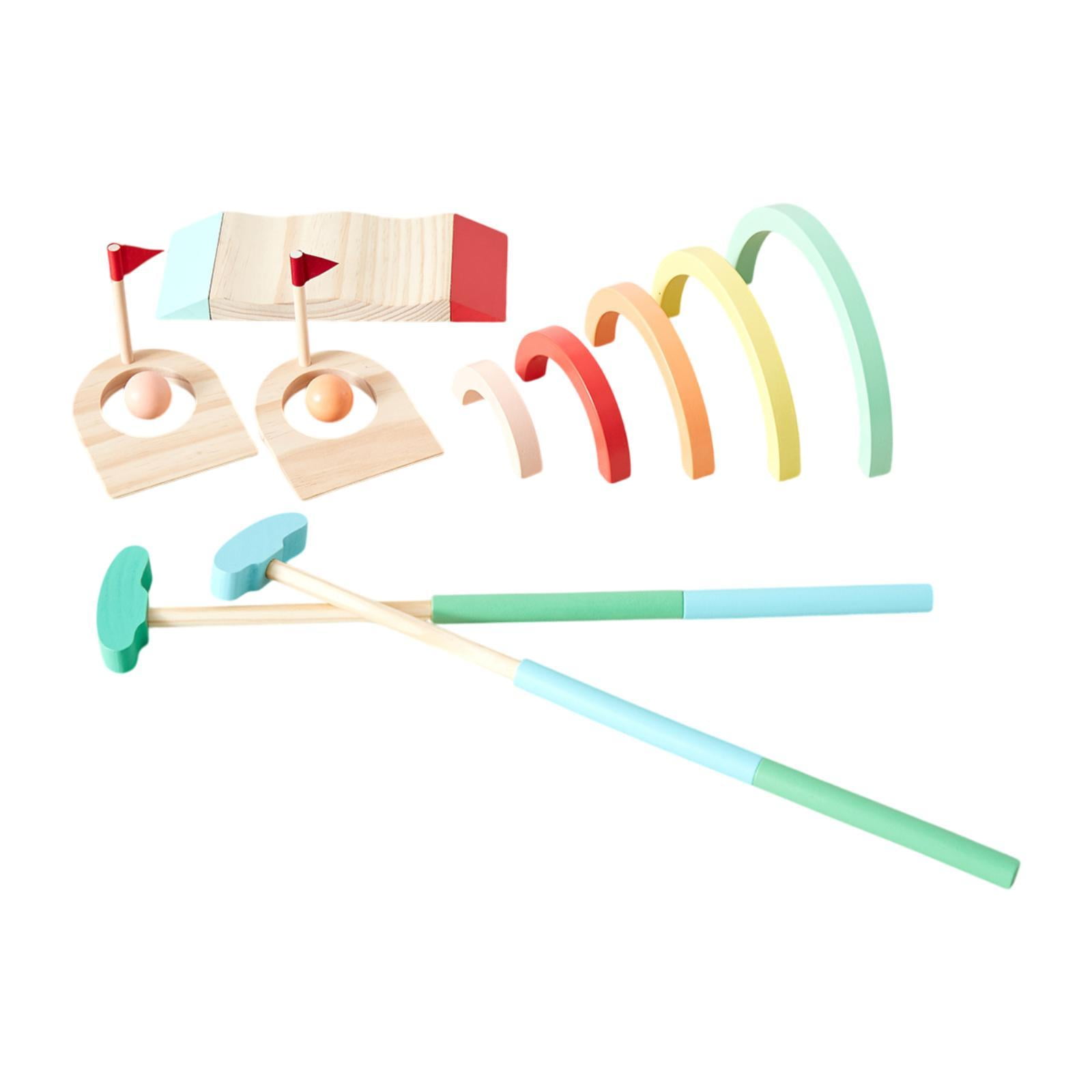 Runquan Kids Golf Set Educational Toy Golf Club Set Toy for Children Family and Kids Basic