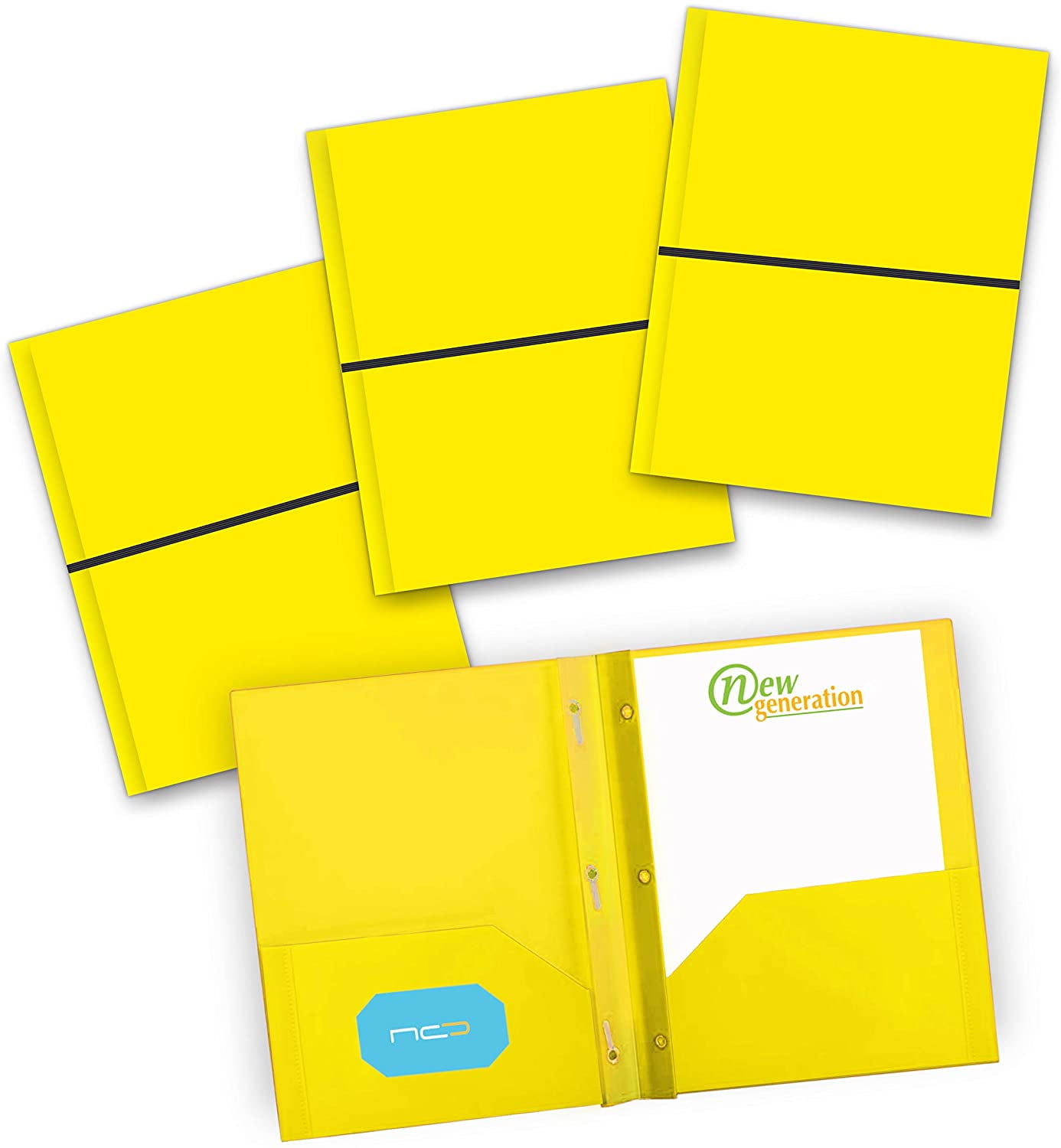 Plastic Folders, Durable Heavy Duty Letter Size School Poly Portfolio