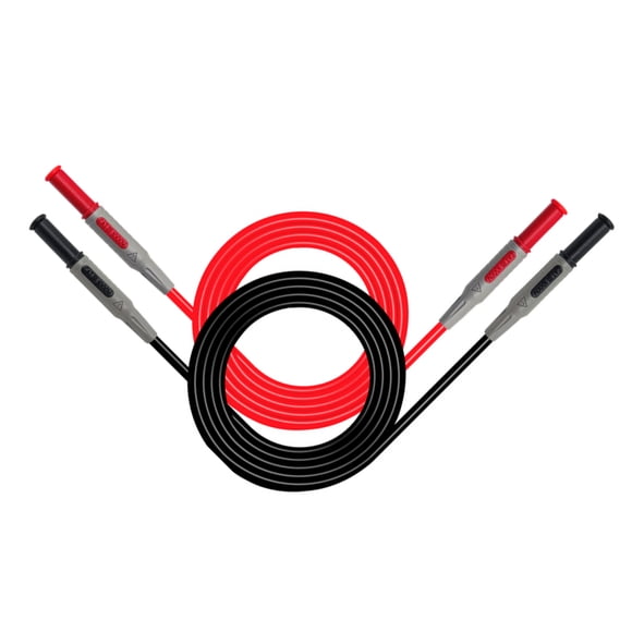 Methold Cable de prueba de multímetro Flexible de reemplazo de Cable de conector Banana Universal de 4mm con tapa protectora a macho, 1 Videojuegos y accesorios