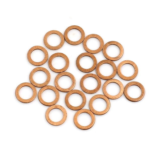 20pcs 6mm diámetro interno arandelas de cobre juntas de sellado plano círculos
