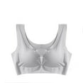 thumbnail image 2 of Jsaierl Sports Bras for Women Wirefree Yoga Training T-shirt Bra Seamless Padded Bralettes Large Bust Lift Sports Bras, 2 of 9