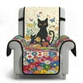 thumbnail image 6 of TSOVTHRID Black Cat Daisy Floral Print Recliner Chair Cover Recliner Couch Slipcovers with Pocket Recliner Soft Sofa Slipcover Reclining Chair Furniture Protector for Pets, 6 of 7