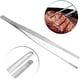 thumbnail image 4 of 2 pinzas de punta recta y curva de 12 pulgadas, juego de pinzas de precisión de acero inoxidable con puntas dentadas, cómodo mango estriado, pinzas para, 4 of 5
