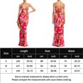 thumbnail image 2 of Vestido De Tirantes Finos Vestido de fiesta de cóctel con estampado de flores sin espalda con tirantes finos para mujer (rojo L) Ygjytge para Mujer Rojo T L, 2 of 9