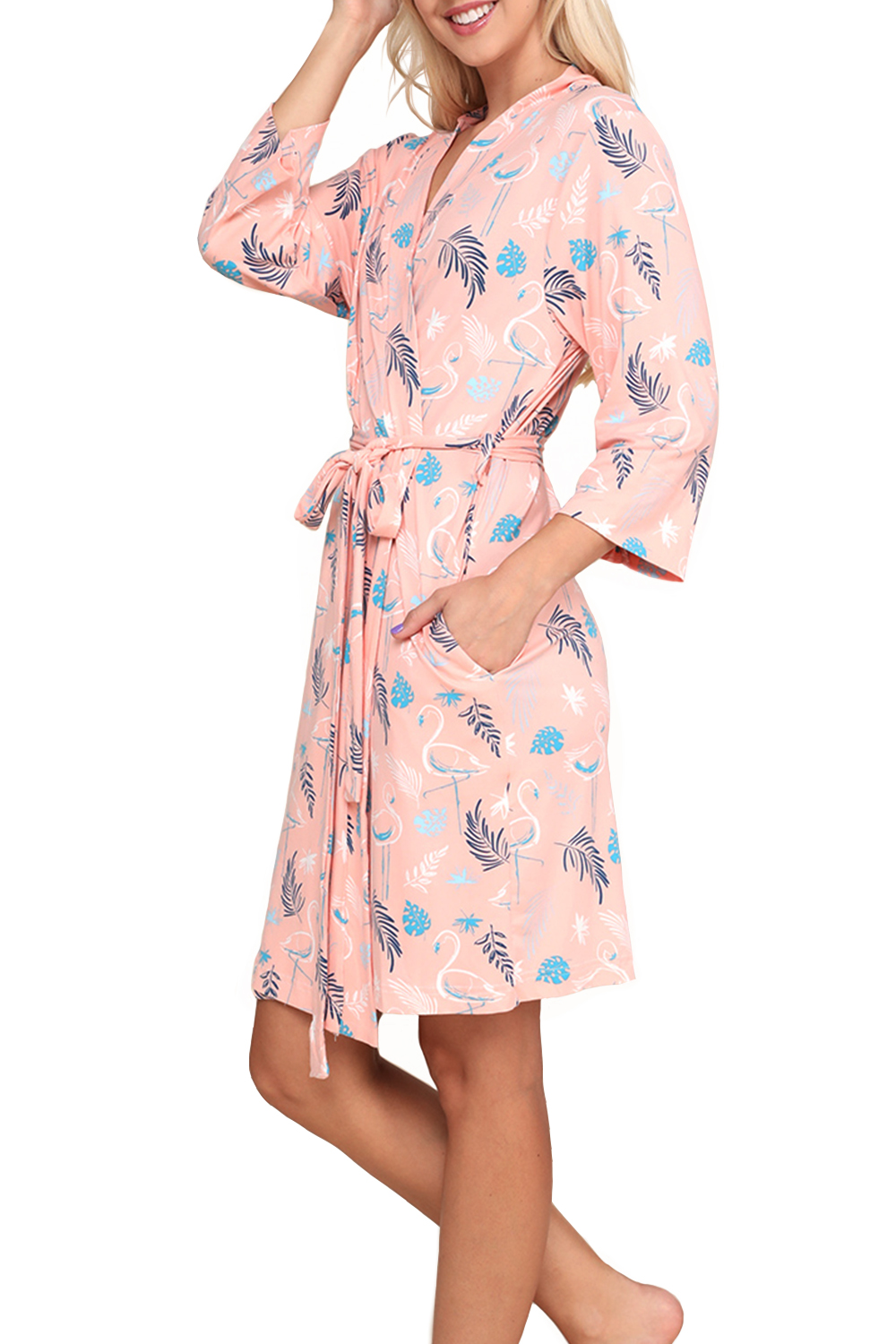 Doublju Women's Kimono Robe Sleepwear Pajama (Plus Size Available) - image 3 of 5