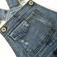 thumbnail image 6 of KIDSCOOL SPACE Girls Denim Skirts,Baby Girls Ripped Soft Stretchy Jeans Overall Dress,Light Blue,9-12 Months, 6 of 7