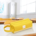 thumbnail image 3 of Clearance! FNGZ Stationery Bag Pencil Pouch Bag Cosmetic Pouch Stationery Pencil Case Office Pouch Large Pencil Student Office Stationery Yellow, 3 of 5