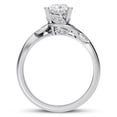 thumbnail image 2 of Spot Jewel Pave Set Vine Engagement Ring - 2.3 Ct Radiant Cut Lab Created Diamond Solitaire Design in 14K White Gold Plated - Wedding Jewelry for Diamond Lovers - Classic Solitaire Ring, 2 of 3
