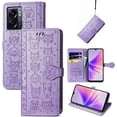 thumbnail image 5 of for Oppo A77 5G Wallet Case, Cat Dog Cartoon Cute Style with ID Card Holder PU Leather Flip Phone Cover Case for Oppo A77 5G MG Purple, 5 of 14
