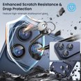 thumbnail image 3 of KisonovaGuard Compatible with iPhone 17 Pro Max / iPhone 17 Pro Camera Lens Protector, Individual Anti Scratch Metal Ring Tempered Glass Camera Screen Protector - Black, 3 of 6