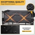 thumbnail image 6 of FICISOG Foldable Double Decker Wagon Cart 400L Large Capacity, Heavy Duty 54" Extender Collapsible Wagon, Folding Utility Garden Cart with Big All-Terrain Wheels & Drink Holders for Camping, 6 of 9