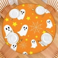 thumbnail image 2 of Elastic Halloween Round Table Cover - 52 Inch Stretch Tablecloth for Kitchen Dining Party, Fade Resistant Material, 2 of 6