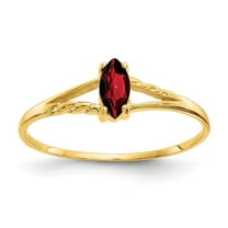 Auriga Fine Jewelry 14K Yellow Gold Garnet Birthstone Ring for Women Size- 7