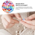 thumbnail image 5 of 1000Pcs Transparent Multicolor Letter Beads with White Alphabet (Random Letters), 5 of 5