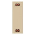 thumbnail image 1 of Downton Abbey British Union Jack Natural Beige Decorative Table Runner 16" x 48", 1 of 2