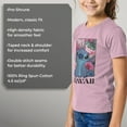 thumbnail image 6 of Girl's Lilo & Stitch Tropical Hawaii Poster Graphic Tee Light Pink X Large, 6 of 10