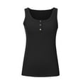 thumbnail image 6 of Ichuanyi Tank Top For Women Fashion O Neck Sleeveless Vest Summer Trendy Slim Skinny Pullover Tunic Tees, 6 of 8