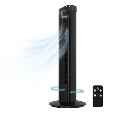 Airtek Tower Fan, 3-Speed Oscillating Fan with Multi-Function Remote Control, 29”