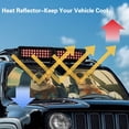 thumbnail image 4 of HUIACONG Cool Dog Windshield Sunshade Front Window Sun Shade Foldable Sun Visor for Jeep Wrangler TJ JK JKU Sport Sahara Rubicon 2 Door & 4 Door, 4 of 6