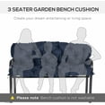 thumbnail image 6 of BOBOKY 59" x 38" Tufted Bench Cushion for Outdoor Furniture, 3-Seater Replacement for Swing Chair, Patio Sofa/Couch, Overstuffed, Includes Backrest,Blue, 6 of 9