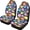 Colorful Easter Eggs, variant on XYZCANDO Flowers Pattern Car Front Seat Covers Polyester Non-Slip Car Seat Protector Car Interior car Front Seats, Washable Stretchy Van SUV