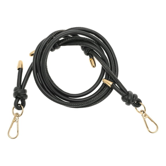 Unique Bargains 1 Pc Adjustable Handbag Strap for Office Black PU Metal