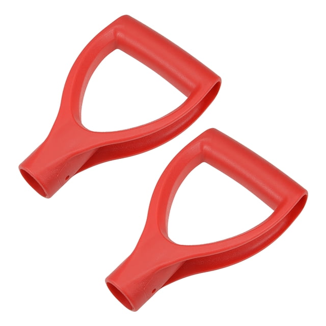 Unique Bargains Shovel D Grip Handle 32mm Inner Dia PVC for Digging Raking Tools Red 2Pcs