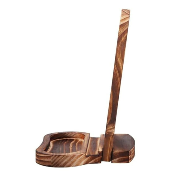 Modern Gaming Headphone Stand Vertical Wooden Holder Desk Space Saving Secure Headset Storage Natural Construction