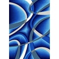thumbnail image 6 of Planet Rugs Premium 3D Thick Abstract Indoor Area Rug 2305 Ocean Blue 5'3''x7'6'', 6 of 11