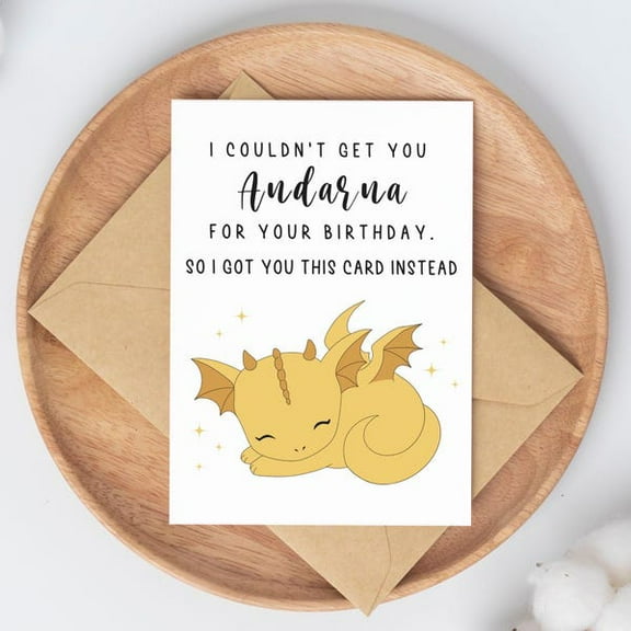 Cute Birthday Card with Adorable Sleeping Dragon - Blank Inside for Personal Messages - Perfect for Any Celebration