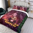 thumbnail image 3 of Bruja Escarlata Wanda Maximoff Conjunto de sábanas temático, trío de piezas, cómodo y amigable con la piel, diseño único, regalo de decoración para el hogar para familiares, amigos y fans,140cm *210cm, 3 of 6