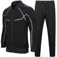 thumbnail image 1 of Men's Casual Tracksuit Set Long Sleeve Full-Zip Running Jogging Athletic Sweat Suits, 1 of 6